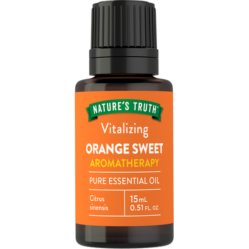 Orange Sweet Pure Essential Oil, 1/2 fl oz (15 mL) Dropper Bottle