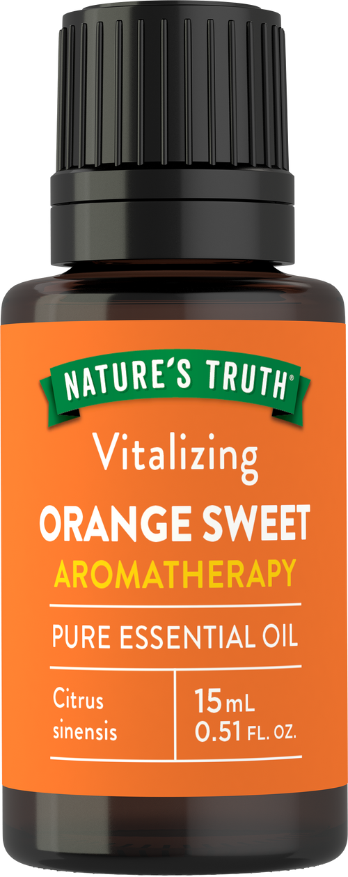 Orange Sweet Pure Essential Oil, 1/2 fl oz (15 mL) Dropper Bottle