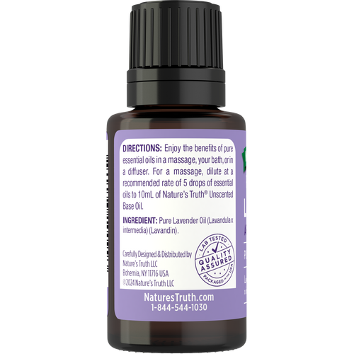 Lavender Pure Essential Oil, 1/2 fl oz (15 mL) Dropper Bottle