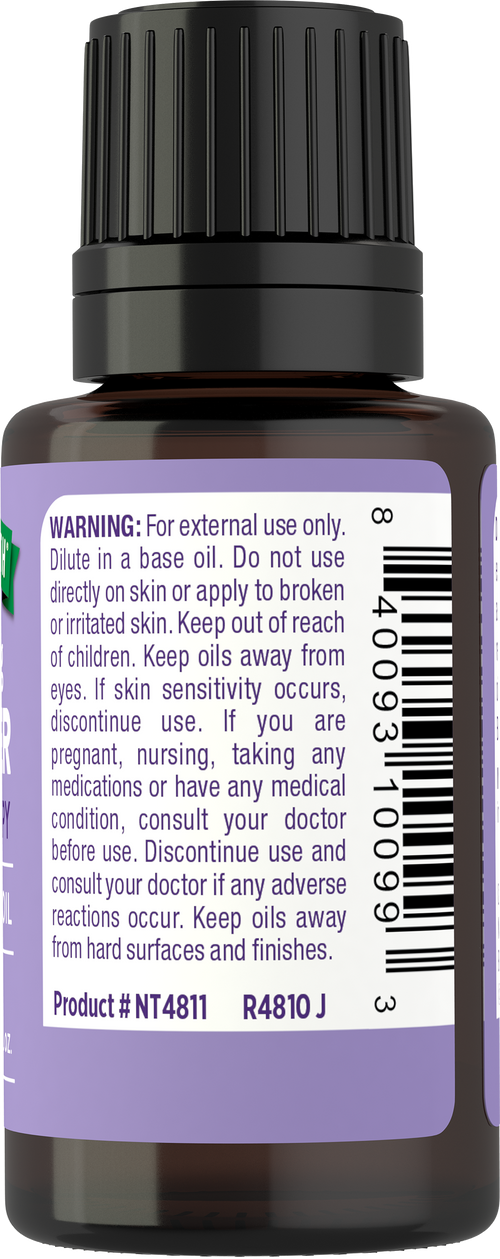 Lavender Pure Essential Oil, 1/2 fl oz (15 mL) Dropper Bottle