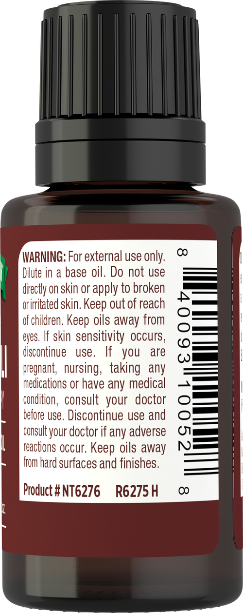 Patchouli Pure Essential Oil, 1/2 fl oz (15 mL) Dropper Bottle