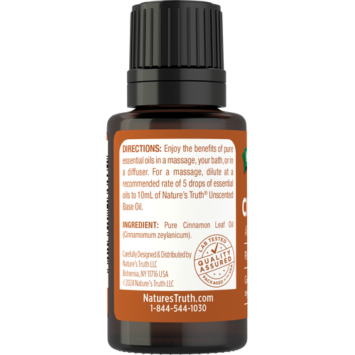 Cinnamon Leaf Pure Essential Oil, 1/2 fl oz (15 mL) Dropper Bottle