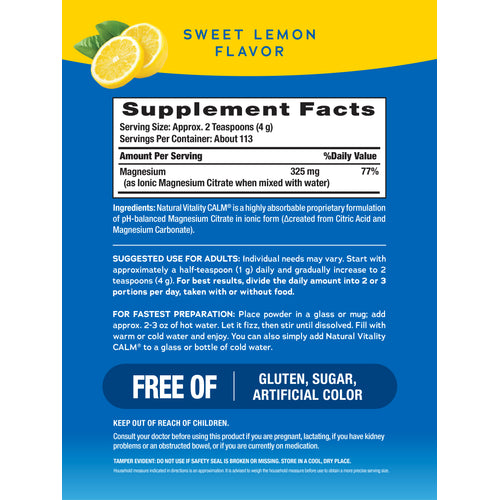 CALM Powder Sweet Lemon, 16 oz (453 g)