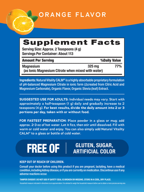 CALM Powder Orange, 16 oz (453 g)