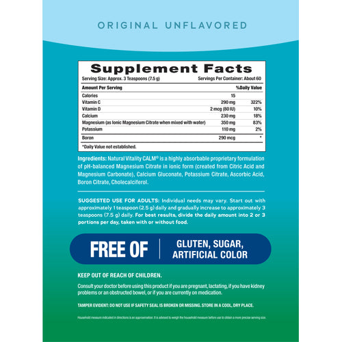 CALM plus Calcium Powder Unflavored, 16 oz (453 g)