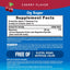 Nutrition facts label for Calm Cherry 16 oz (453 g).