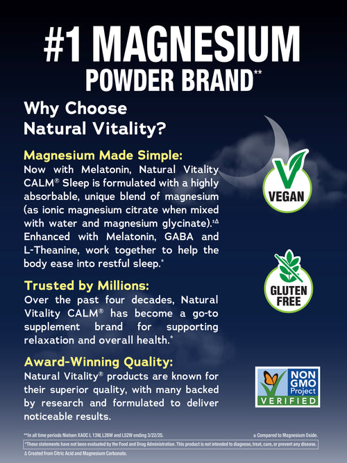 CALM Sleep with Melatonin Powder Wildberry, 6 oz (170 g) Powder