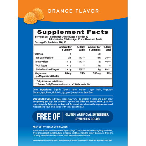 CALM Gummies Orange Flavor, 120 Tasty Gummies