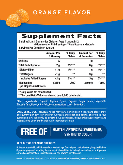 CALM Gummies Orange Flavor, 120 Tasty Gummies
