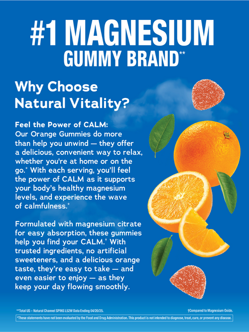 CALM Gummies Orange Flavor, 120 Tasty Gummies