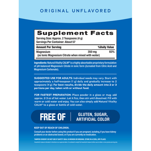 CALM Powder Unflavored, 8 oz (226 g)