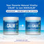Natural Vitality CALM and new MAXCALM Original Unflavored 8 oz tubs side by side. 'CALM is now MAXCALM'.