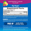 Supplement Facts panel for NV Calm Raspberry Lemon 8 oz (226 g).