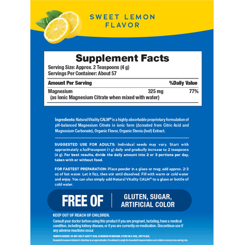 CALM Powder Sweet Lemon, 8 oz (227 g)