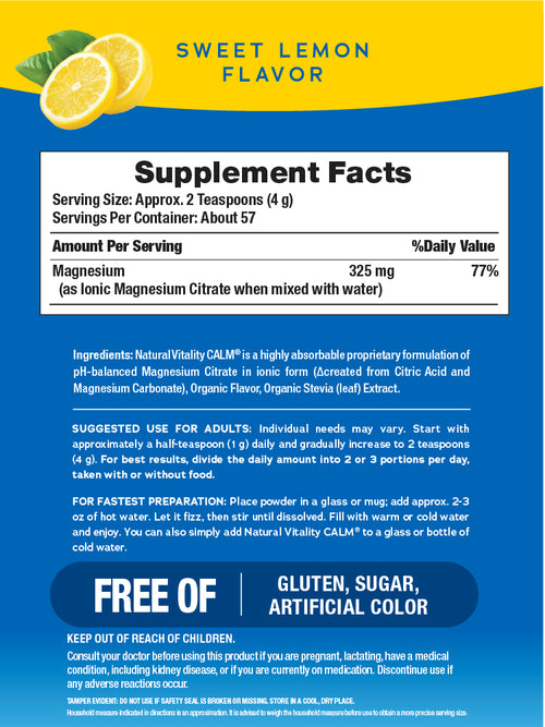 CALM Powder Sweet Lemon, 8 oz (227 g)