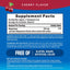 Supplement Facts for NV Calm Cherry 8 oz (226 g) displayed on label.