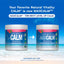 Natural Vitality Calm Watermelon Magnesium Citrate 8 oz tub next to its new version, Natural Vitality MaxCalm.