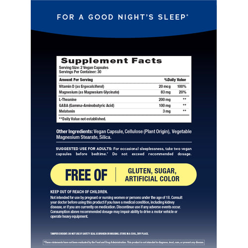 CALM Sleep with Melatonin, 60 Vegan Capsules