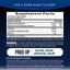 Supplement Facts for Calm Sleep Mag Glycinate with Melatonin in 60 vegetable capsules.