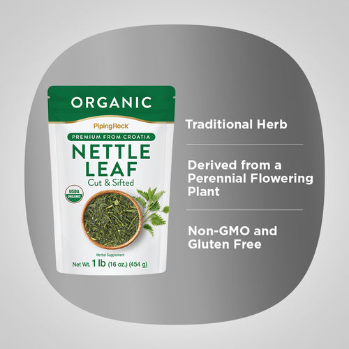 Nettle Leaf Cut & Sifted (Organic), 1 lb (454 g) Bag