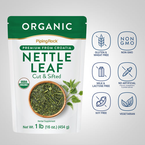 Nettle Leaf Cut & Sifted (Organic), 1 lb (454 g) Bag