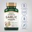 Odorless Garlic bottle with icons indicating Milk & Lactose Free, Non GMO, Gluten & Wheat Free, No Artificial Flavors or Preservatives.