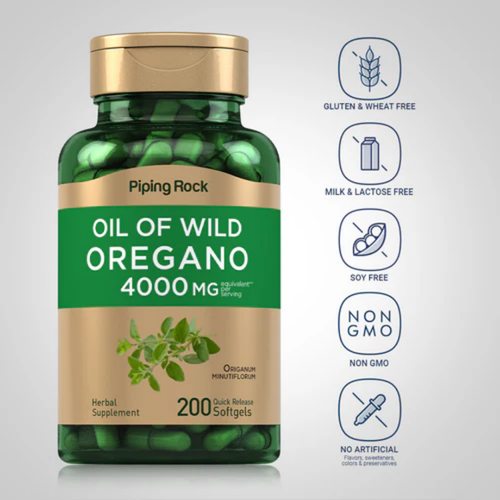 Oil of Oregano, 4000 mg (per serving), 200 Quick Release Softgels, 2  Bottles