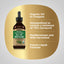 Product highlights graphic stating Organic Oregano Oil, Standardized to minimum 70% Carvacrol, Mediterranean & Wild Harvested, Potent Liquid.