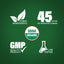 This infographic highlights: finest ingredients, 45 years of manufacturing, USDA organic, GMP quality product, lab tested.