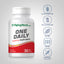 One Daily Essential Multi bottle with icons indicating gluten, wheat, milk, lactose, soy free, non-GMO, no artificial additives.