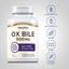 Ox Bile bottle with icons indicating Gluten/Wheat Free, Milk/Lactose Free, Soy Free, Non-GMO, No Artificial Flavors/Sweeteners/Colors/Preservatives.