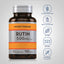 Rutin bottle with icons indicating Gluten & Wheat Free, Milk & Lactose Free, Soy Free, Non-GMO, no artificial flavors/sweeteners/colors/preservatives.