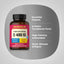 Product highlights graphic stating Essential Vitamin, d-Alpha Tocopherol Form, High Potency Antioxidant, Quick Release Softgels