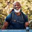 Lifestyle image of smiling adult hiking outdoors with Piping Rock Ultra Men’s Prostate Complex bottle.