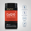 Piping Rock CoQ10 with PQQ + L-Carnitine, 90 quick release softgels bottle with icons indicating Gluten & Wheat Free, Milk & Lactose Free, Non GMO, No Artificial Colors, Flavors & Sweeteners