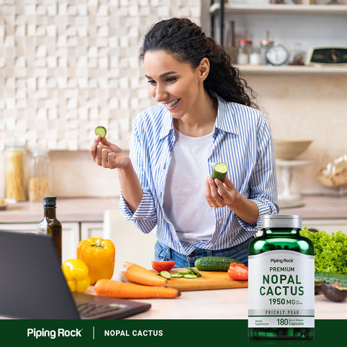 Prickly Pear Nopal Cactus (Opuntia ficus-indica), 1950 mg (per serving), 180 Quick Release Capsules