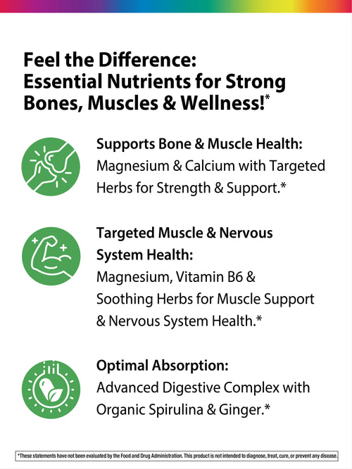 Magnesium Calcium + Real Food Nutrients, 180 Vegan Caplets