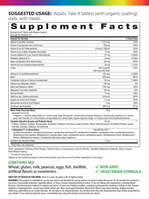 Performance Energy Multi For Men + Real Food Nutrients, 180 Vegetarian Caplets