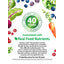 Infographic stating Quality, Science, Sustainability, 40 Years, Formulated with Real Food Nutrients, Trusted by moms for over 40 years.