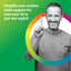A smiling man over 50 points one finger up. Text: 'Daily support for men over 50 in just one caplet!' for Mens One.