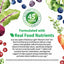 Infographic: Quality, Science, Sustainability, 45 Years. Made with Real Food Nutrients for Women's One 50+ to boost energy and wellness.