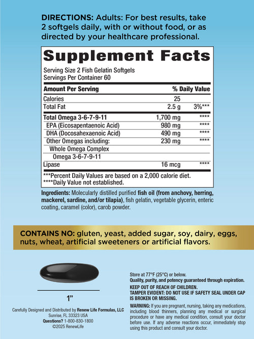 Norwegian Gold Critical Omega, 120 Fish Gelatin Softgels