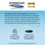 Infographic: Norwegian Gold Purity Certified, Lab Tested. Digestive Enzyme Lipase for Digestion, Dark Fish Gel protects against UV degradation.