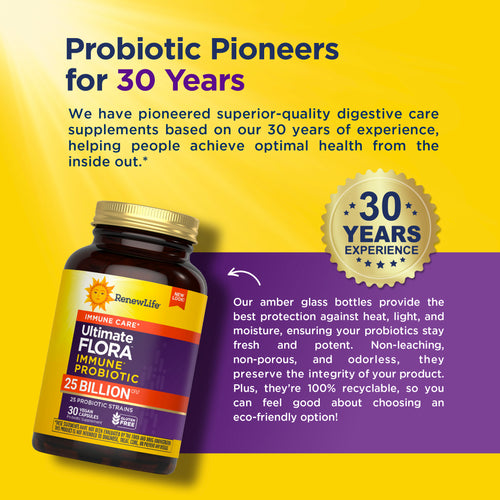 Ultimate Flora Immune Care Probiotic 25 Billion, 30 Vegan Capsules