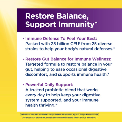 Ultimate Flora Immune Care Probiotic 25 Billion, 30 Vegan Capsules