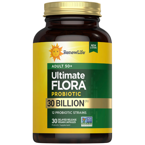 Ultimate Flora 50+ Probiotic 30 Billion, 30 Delayed Release Vegan Caps