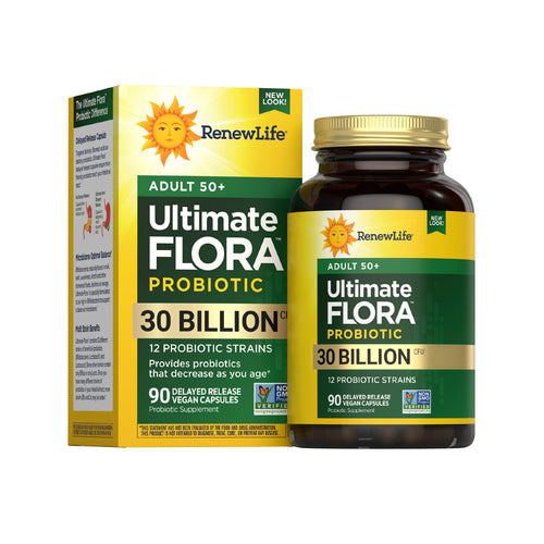 Ultimate Flora 50+ Probiotic 30 Billion, 90 Delayed Release Vegan Caps