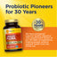 RenewLife Ultimate Flora Probiotic bottle with 'Probiotic Pioneers for 30 Years', promoting optimal health.