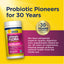 Ultimate Flora bottle next to text 'Probiotic Pioneers for 30 Years' and a badge reading '30 YEARS EXPERIENCE'.