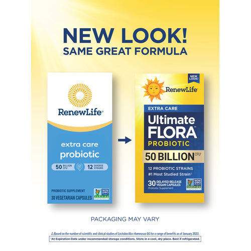 Ultimate Flora Extra Care Probiotic 50 Billion, 30 Delayed Release Vegan Caps